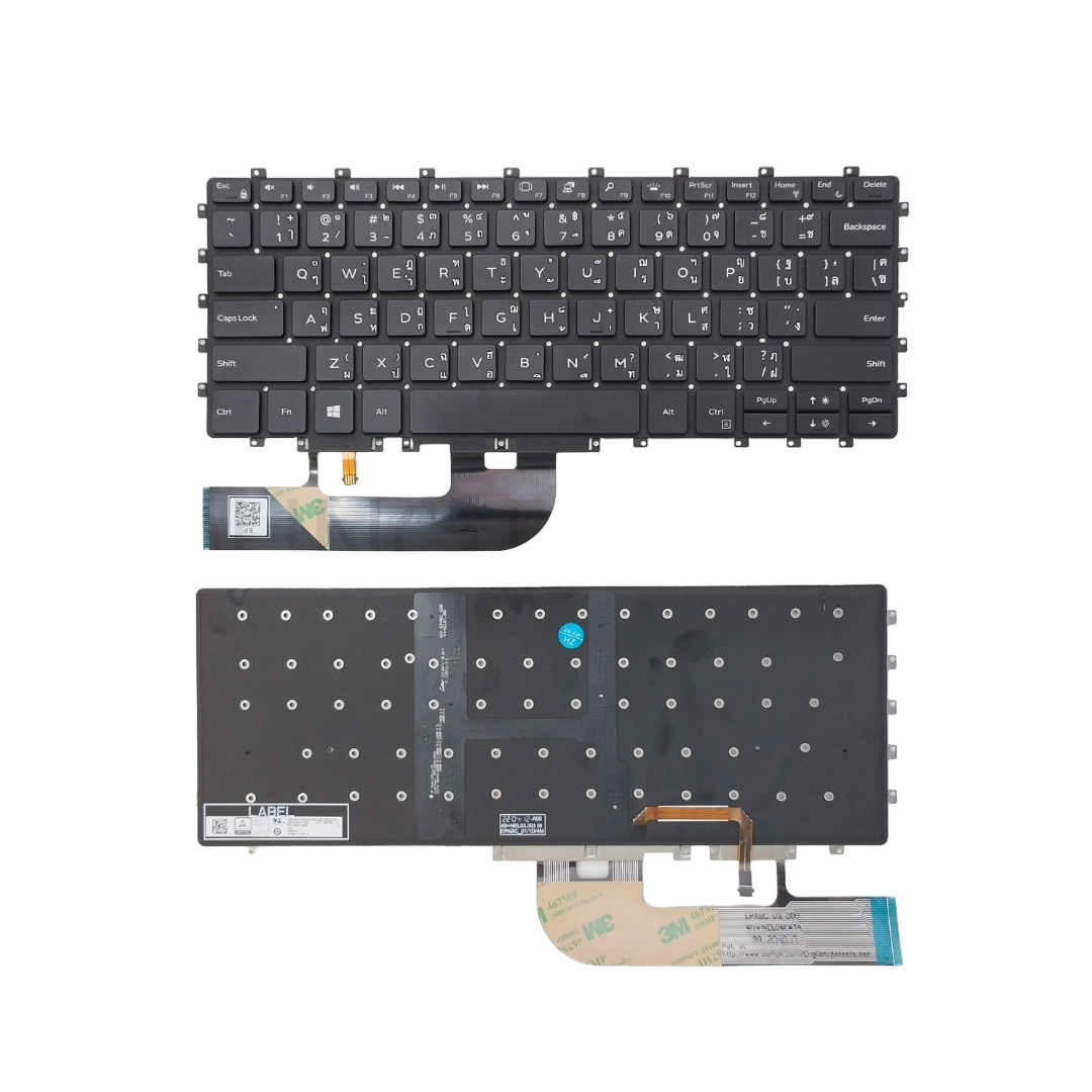แป้นพิมพ์ DELL XPS 15 9575 2-In-1, 7390, 7590, Precision 5530 ไฟแบ็คไลท์ ไทย-อังกฤษ 0HC1GN 02TDW6 0Y1JNJ 0M4G5X